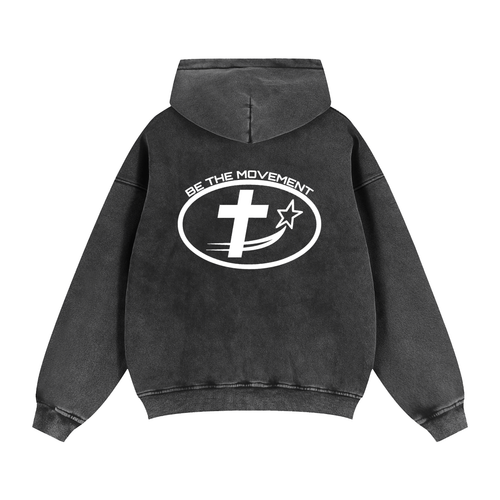 'Distressed Mvmt' Double-Zip Hoodie